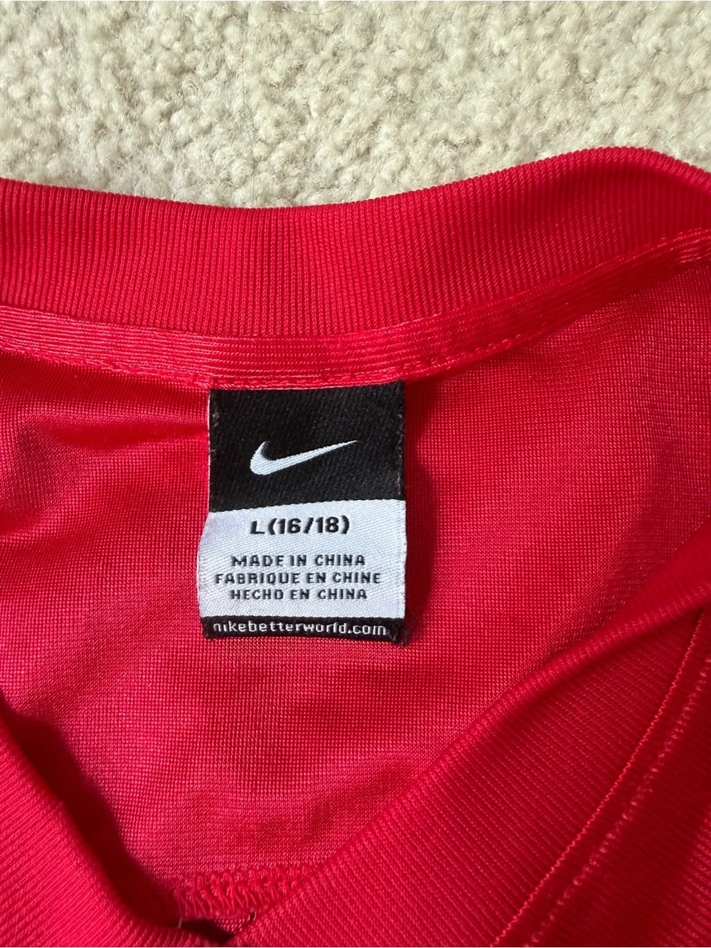 Nike Kids Red White #8 Football Jersey